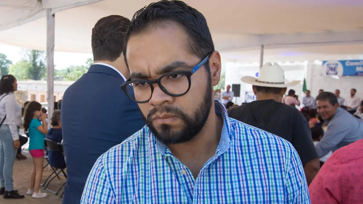 Andrés Longoria Aguilar, secretario general de Acción Juvenil en el estado.  Foto César Ortiz.